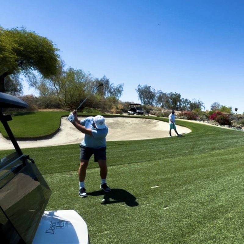 Todd Shea on the tee at Desert Willow