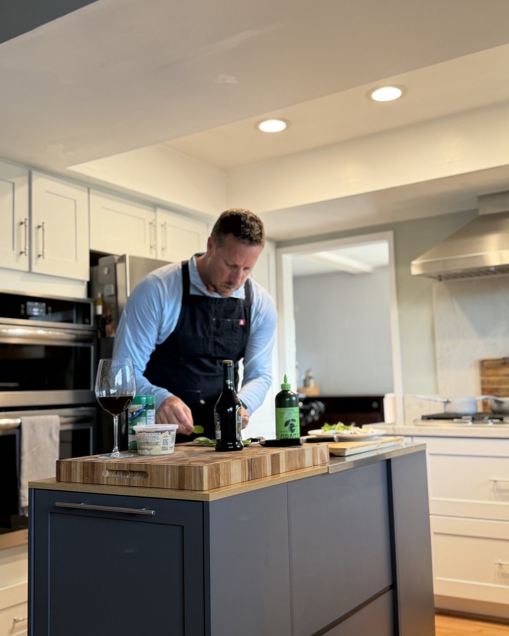 Todd Shea cooking at home